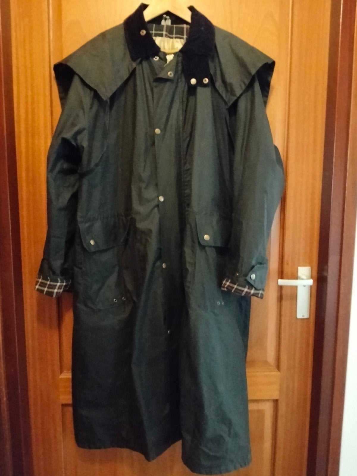 lange wax coat, mt XL, Mongo, Zwart, Maat 56/58 (XL), Ophalen of Verzenden