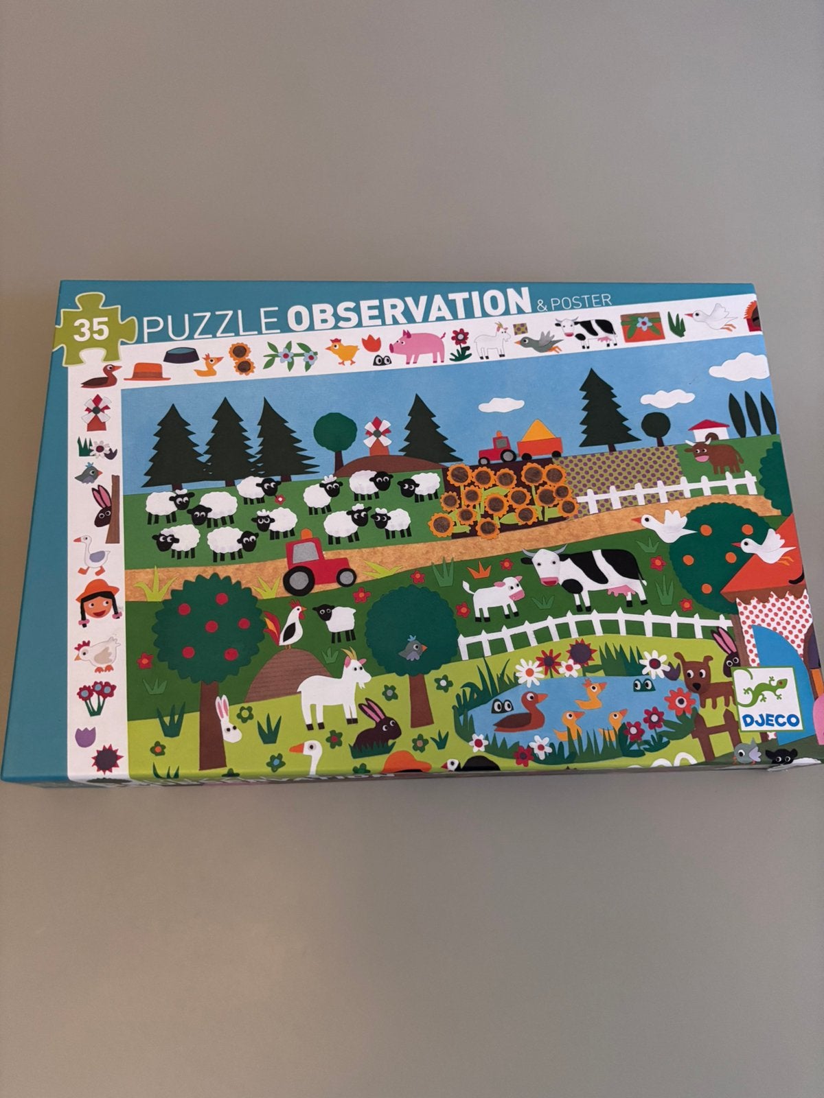 Puzzel De Boerderij Djeco 3+, Ophalen of Verzenden, 10 tot 50 stukjes, Zo goed als nieuw