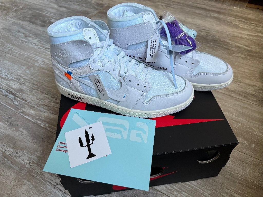 Air Jordan 1 High Virgil Abloh Archive Alaska | Maat 47, Wit, Nieuw, Ophalen of Verzenden, Sneakers of Gympen