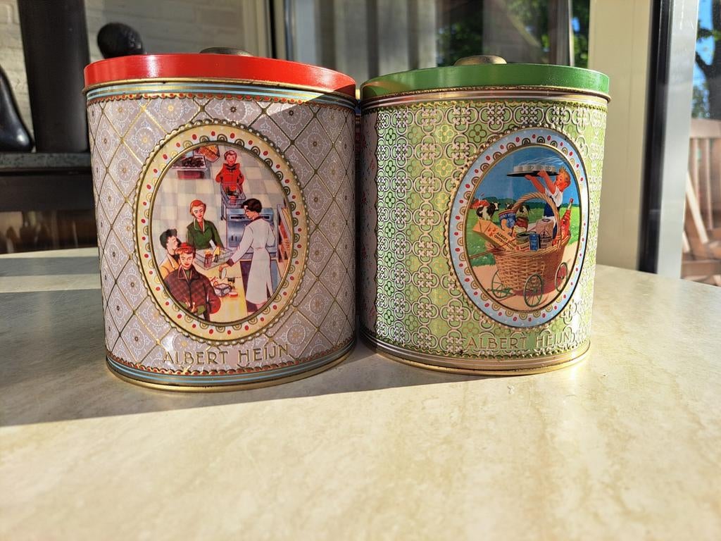Vintage Albert Heijn Blikken - Set van 3, Ophalen of Verzenden
