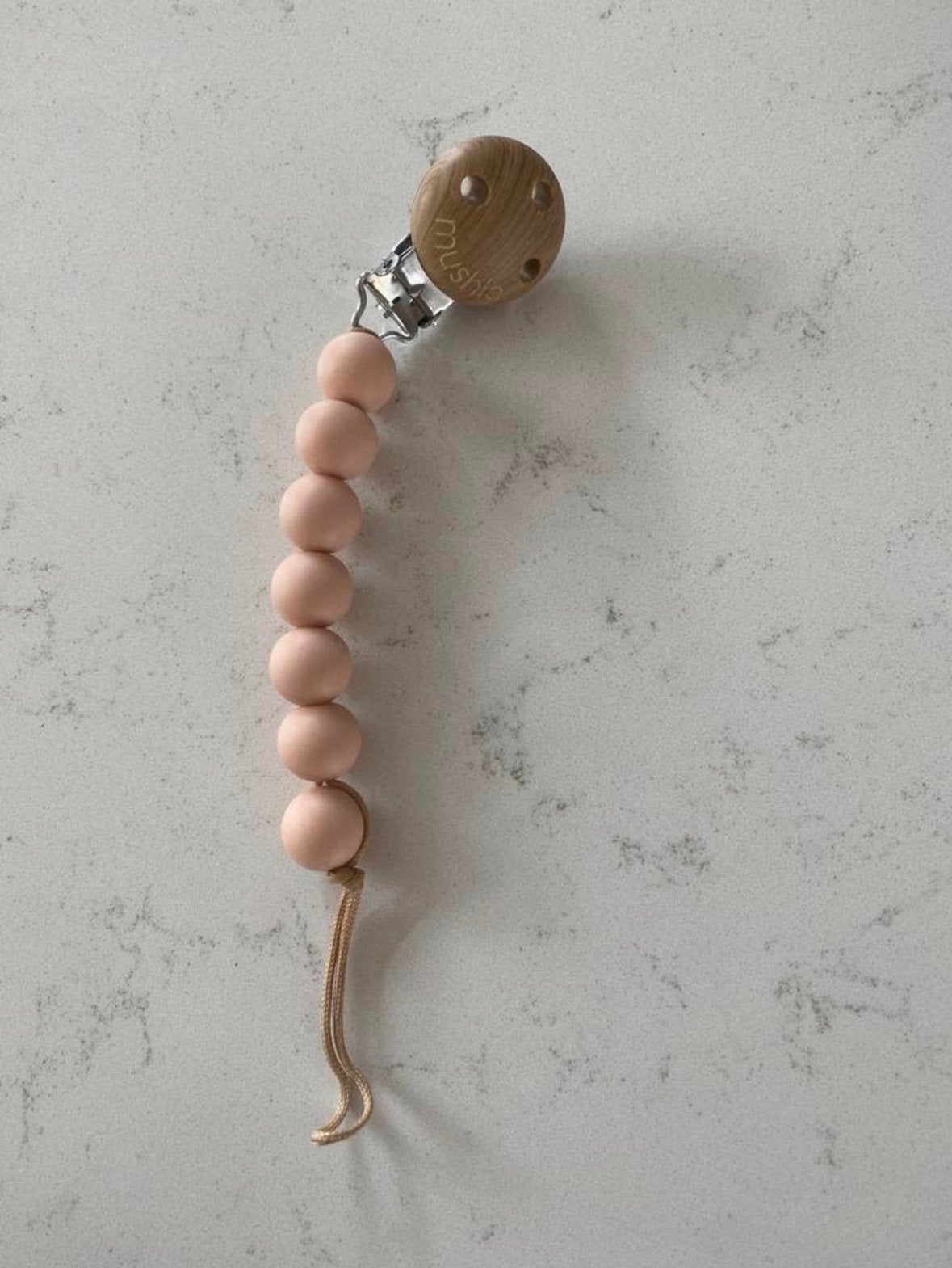 Mushie speenkoord / speenketting, Ophalen of Verzenden, Zo goed als nieuw