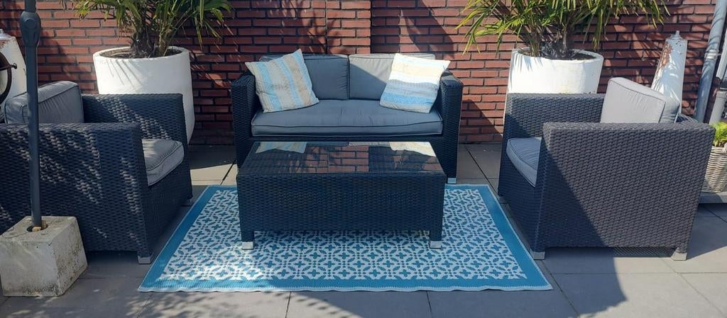 Te Koop Loungeset €50, Ophalen, 4 zitplaatsen, Gebruikt, Bank
