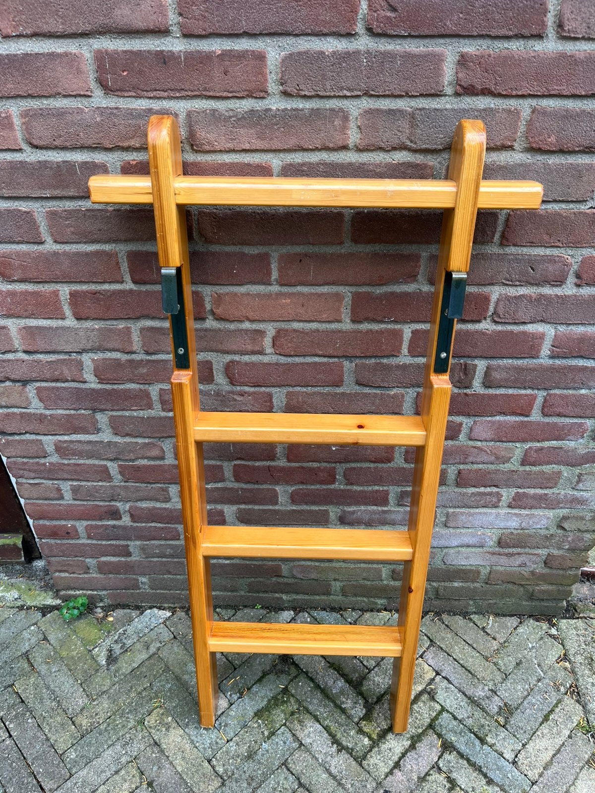 Trapje voor hoogslaper stapelbed h107 cm hout beuken, Ophalen, Zo goed als nieuw