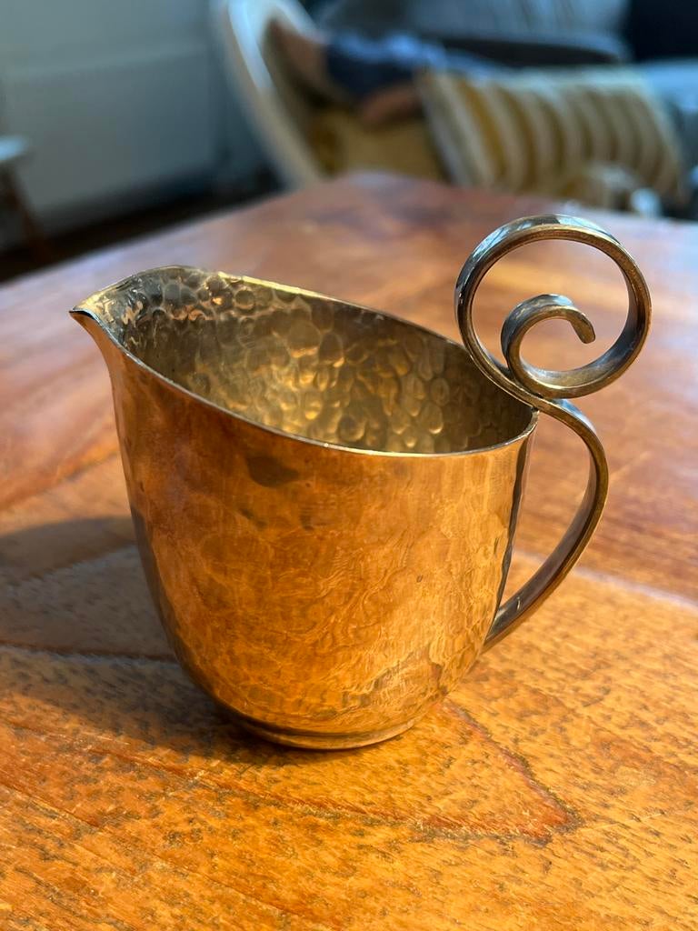 Verzilverd melkkannetje GERO, jaren '60, Antiek en Kunst, Antiek | Goud en Zilver, Ophalen of Verzenden, Zilver