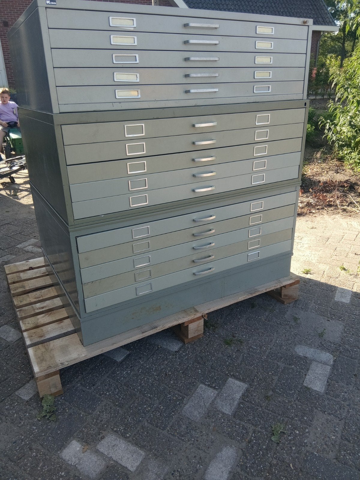 Grote archiefkast met 10 laden - Tekeningkast, Ophalen, Gebruikt