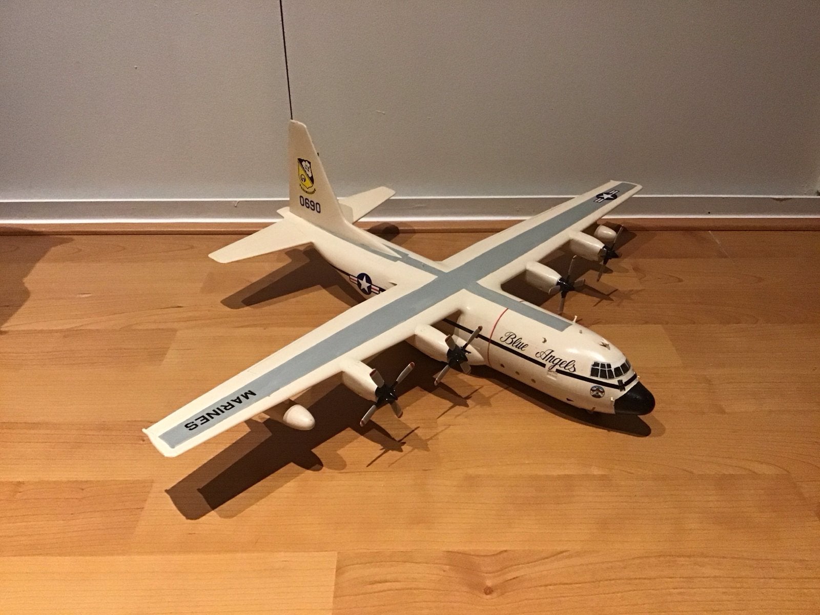 C-130 Hercules "Blue Angels" modelvliegtuig, Overige merken, Ophalen of Verzenden, Zo goed als nieuw, Groter dan 1:72