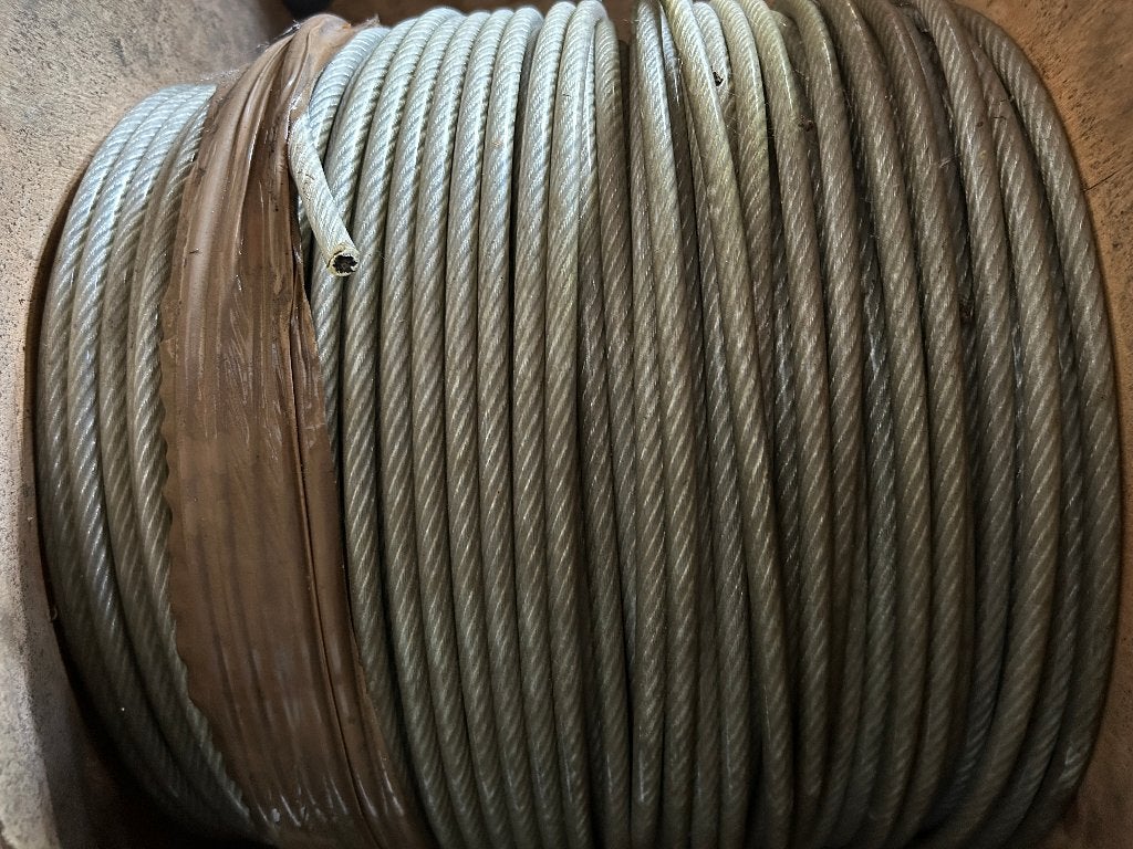 Staalkabel geplastificeerd, staaldraad omhuld 6-7mm, Ophalen