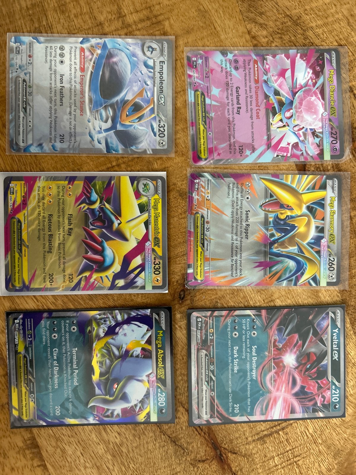 Pokémon kaarten: Empoleon, Diancie, Manectric, Absol, Yvelta, Ophalen of Verzenden, Zo goed als nieuw, Meerdere kaarten