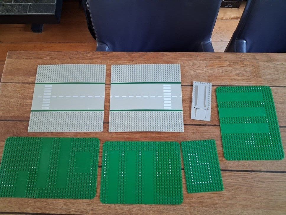 Lego city vintage grondplaten platen weg straat, Ophalen of Verzenden, Gebruikt