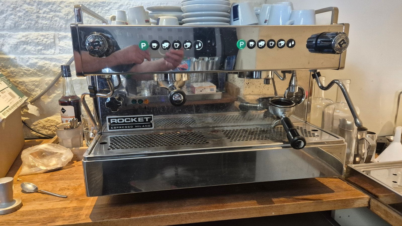 Rocket Espresso Milano Koffiemachine, Gebruikt, Espresso apparaat, 10 kopjes of meer, Koffiebonen