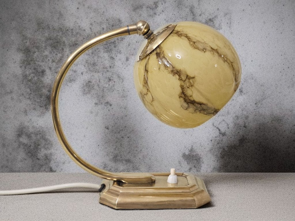 Zeldzame, handgemaakte Art Deco tafellamp, jaren 1920, Ophalen of Verzenden