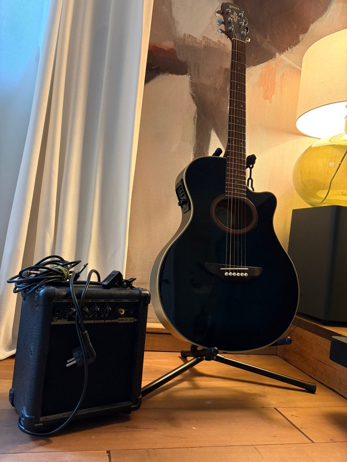 Yamaha APX-4A semi-acoustisch. Complete set, Ophalen, Zo goed als nieuw, Klassieke of Spaanse gitaar