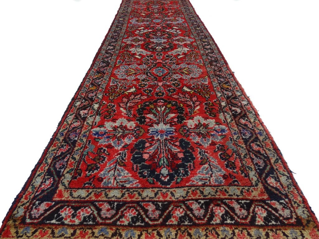 Perzisch tapijt - Sarouk loper - 305 x 82 cm - Handgeknoopt, Antiek - Klassiek - Modern - Eclectisch, -, Verzenden, Blauw
