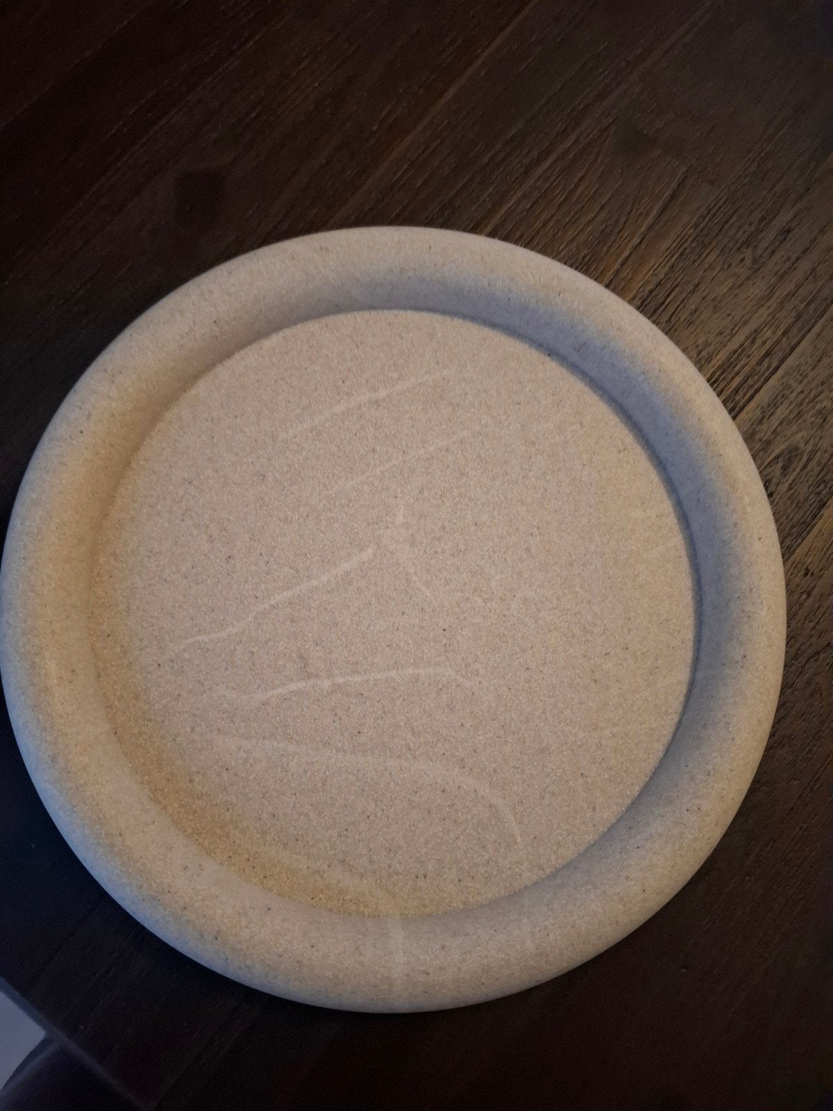 Stenen dienblad rond - 29,5 cm breed, Huis en Inrichting, Ophalen, Met opstaande rand, Rond, Zo goed als nieuw
