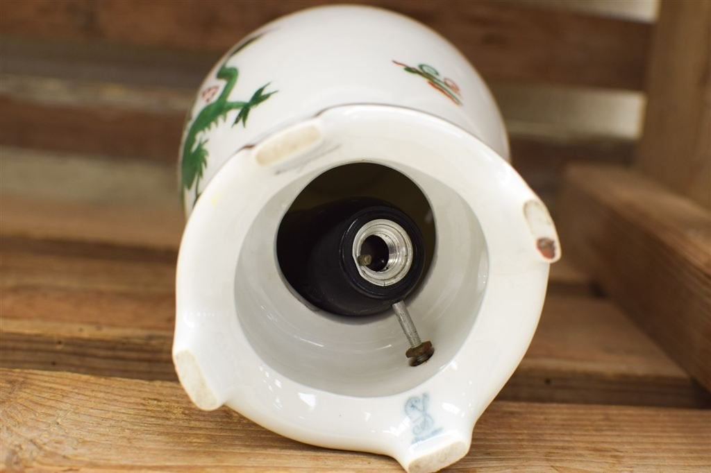 porseleinen parfum lamp met prent van een draak 47456, Ophalen of Verzenden, Gebruikt