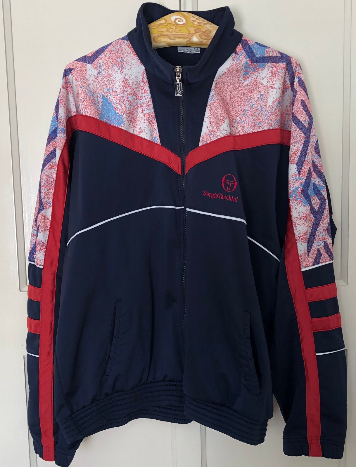 Vintage Sergio Tacchini trainingsjack | Maat: L | jaren 90, Kleding | Heren, Ophalen of Verzenden, Zo goed als nieuw, Maat 52/54 (L)
