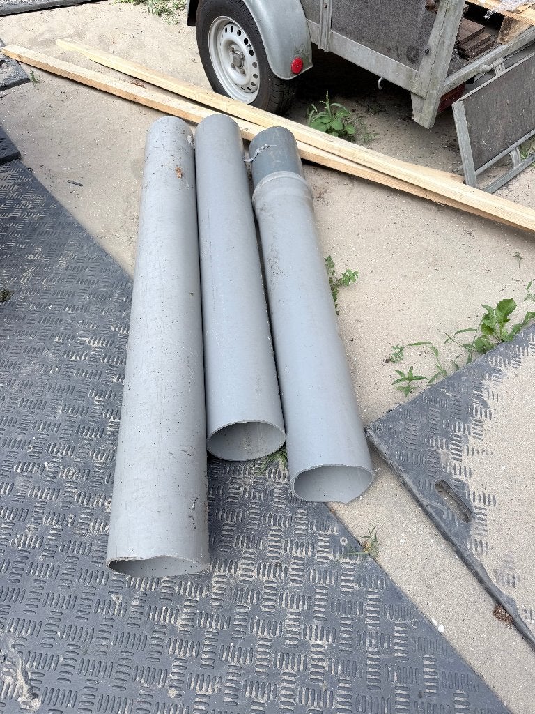 PVC buis 200mm SN8 + SN4 | 3 stukken samen 4,30m | KOMO, Ophalen, Afvoer, Pvc, Nieuw