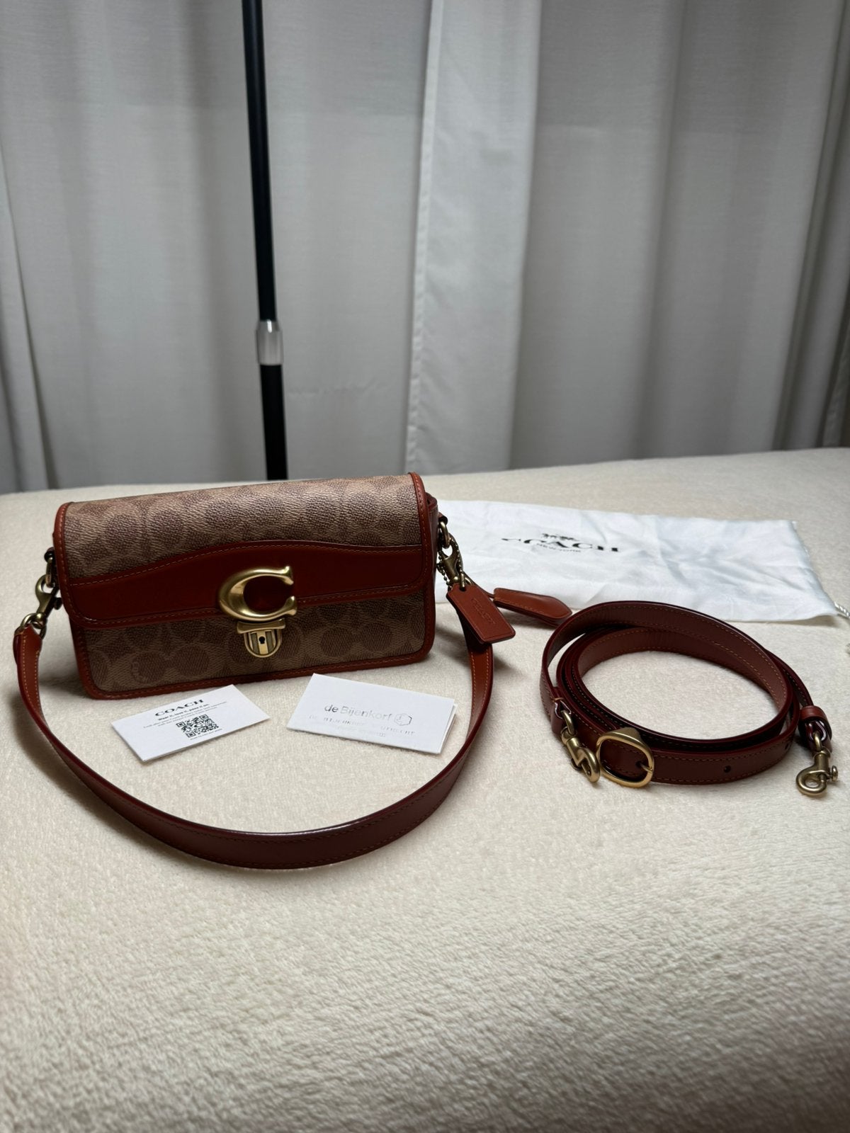 Coach Baguette crossbodytas, Ophalen of Verzenden, Zo goed als nieuw, Bruin