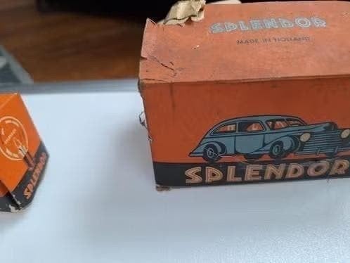 Antiek auto lampje in origineel Splendor doosje, Verzamelen, Ophalen of Verzenden, Gebruikt