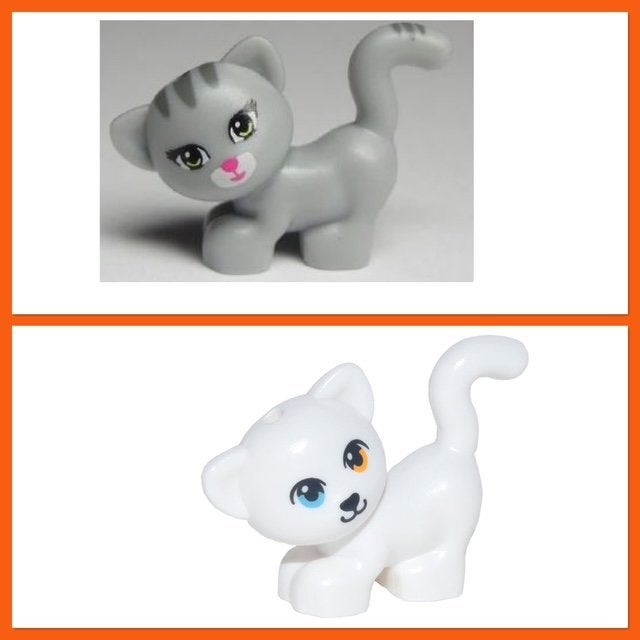 lego poes wit (4) of licht grijs (2), Ophalen of Verzenden, Nieuw, Accessoire, Lego