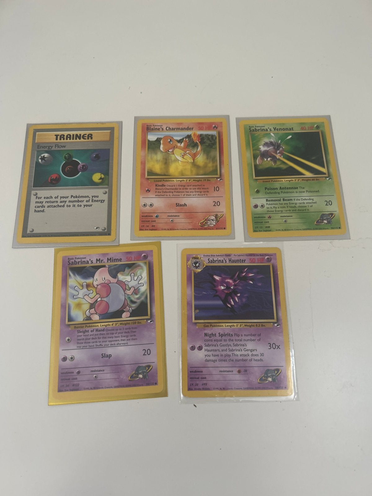 Oude Gym Heroes Pokémon kaarten - Sabrina's, Blaine's, Ophalen of Verzenden, Gebruikt, Meerdere kaarten