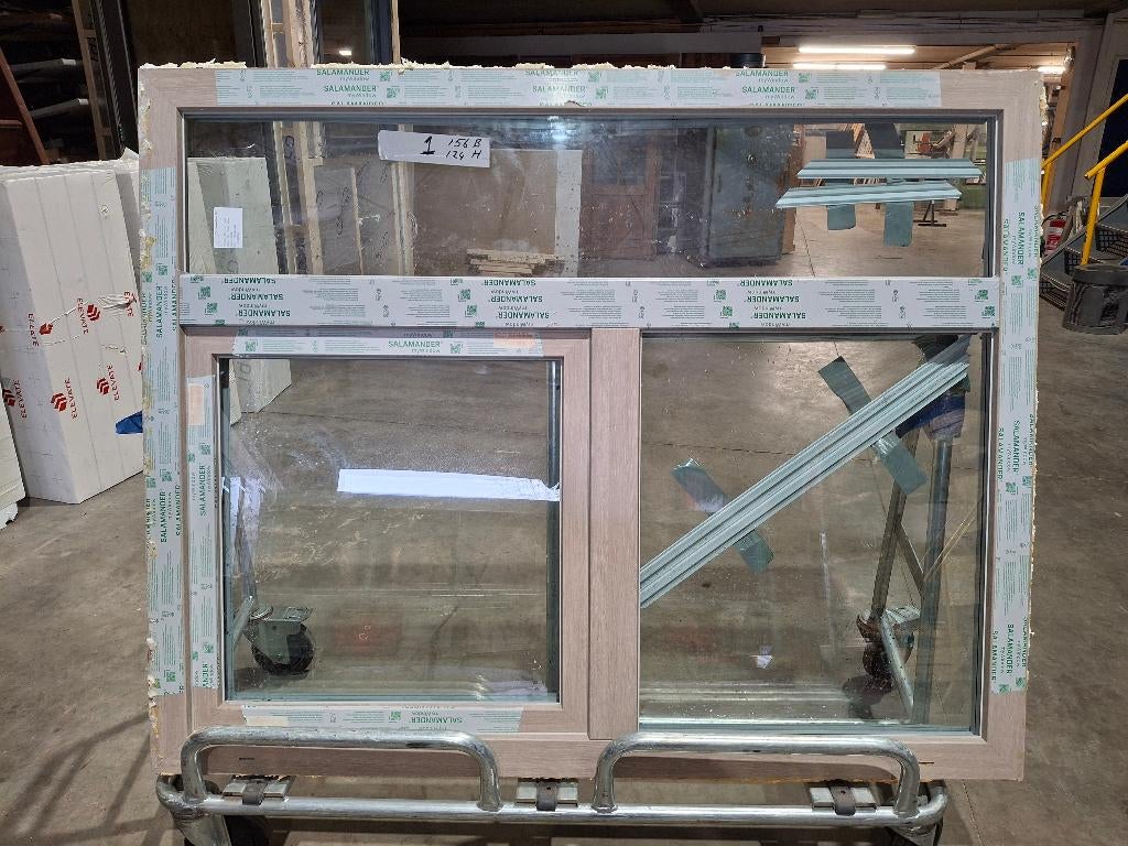 Kozijnen set, Doe-het-zelf en Verbouw, Kozijnen en Schuifpuien, Nieuw, Raamkozijn, Kunststof, 150 tot 225 cm, 225 cm of meer, Inclusief glas