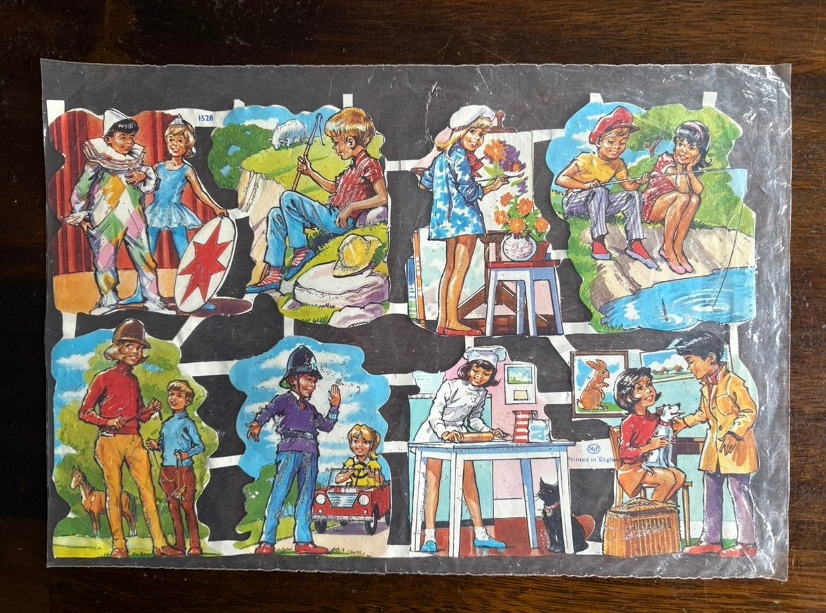 Vintage vel poesieplaatjes 1528 compleet, Verzamelen, Poesieplaatjes, Ophalen of Verzenden