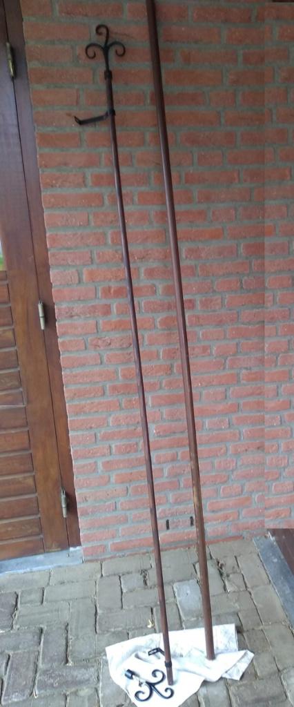 Gordijnroedes hout diverse (199 + 220 cm), Ophalen, Zo goed als nieuw, Bruin
