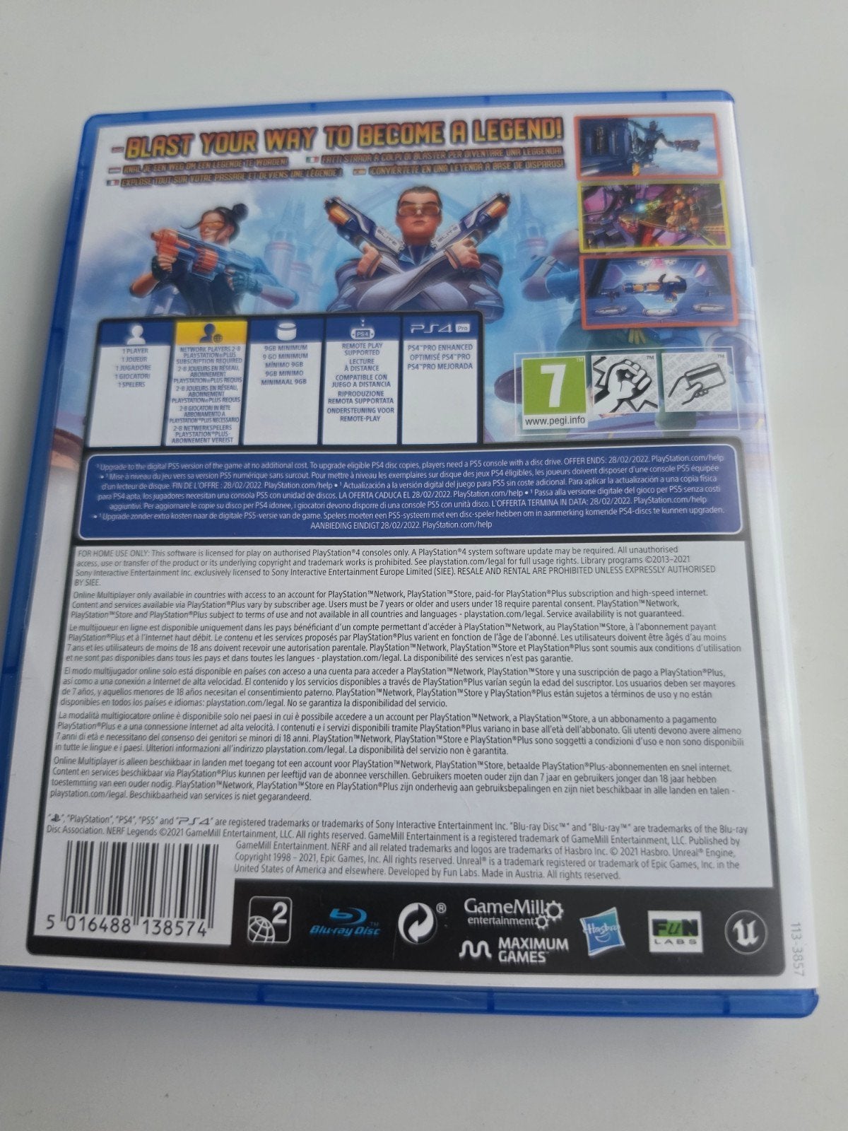 NERF Legends voor Playstation 4 en 5 Lees Goed Aub, Online, Shooter, GameMill Entertainment, 1 speler