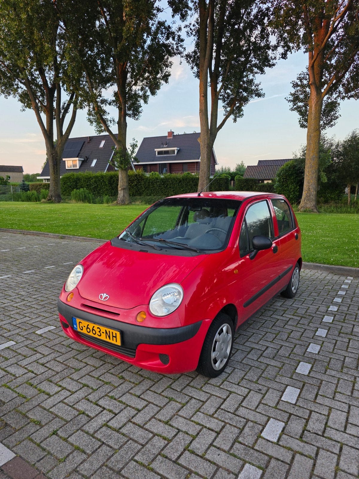 Daewoo Matiz 1.0 2003 Rood, Auto's, Daewoo, Particulier, Airbags, Bluetooth, Boordcomputer, Elektrische ramen, Mistlampen, Radio