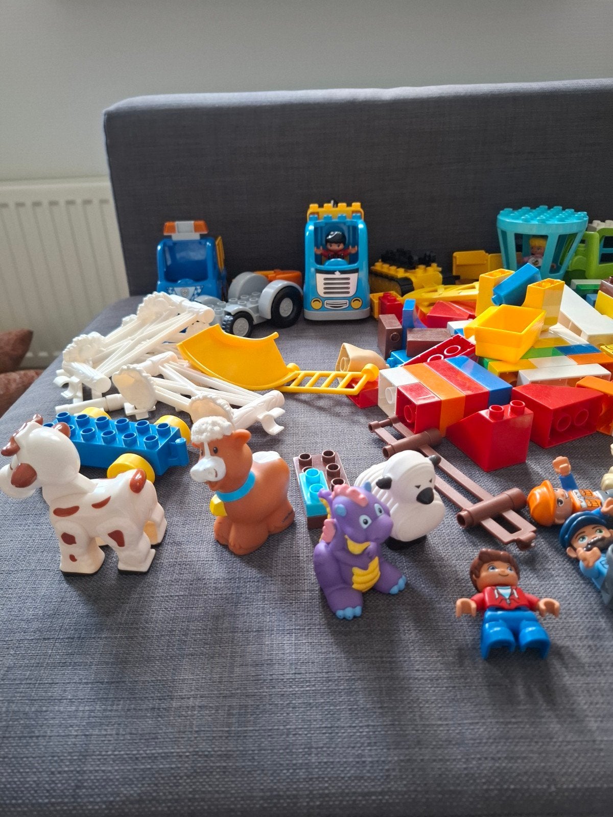 Grote partij Duplo met dieren en voertuigen, Ophalen, Gebruikt, Overige merken