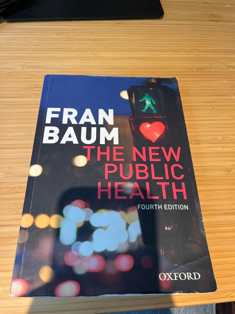 Studieboek The New Public Health Fran Baum, Ophalen, Gamma, Gelezen, WO