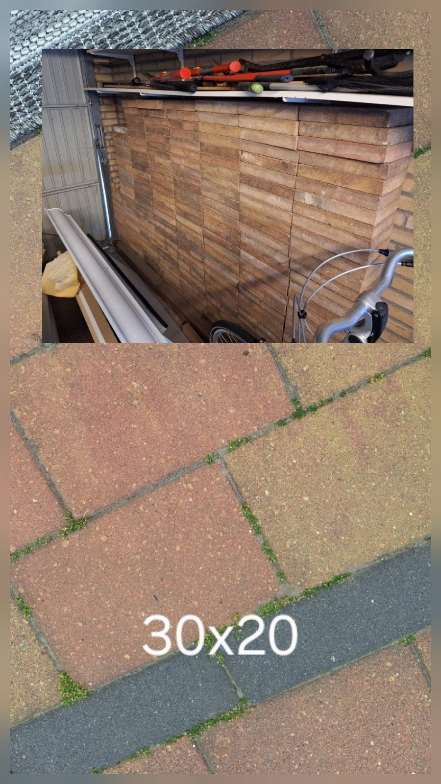 Stenen rood/geel, Tuin en Terras, Ophalen, Gebruikt, Beton, Klinkers