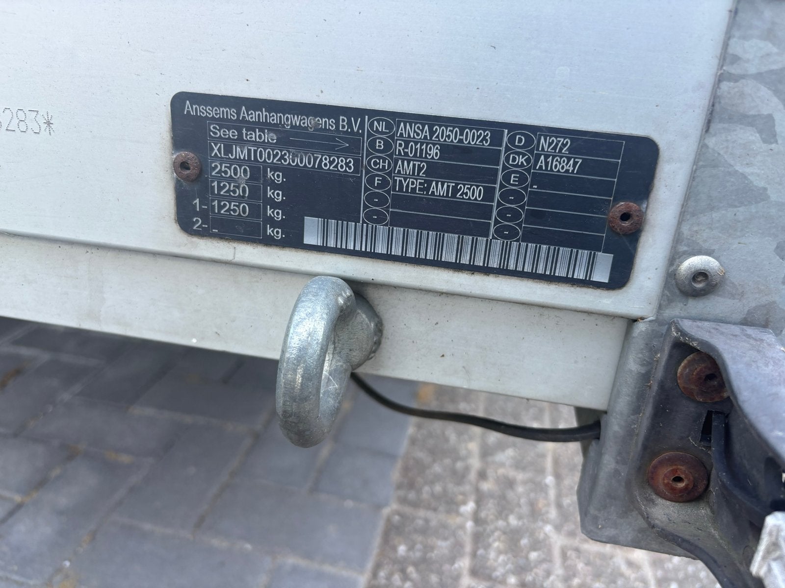 Anssems AMT 2500 autotransporter / plateauwagen, Ophalen, Gebruikt