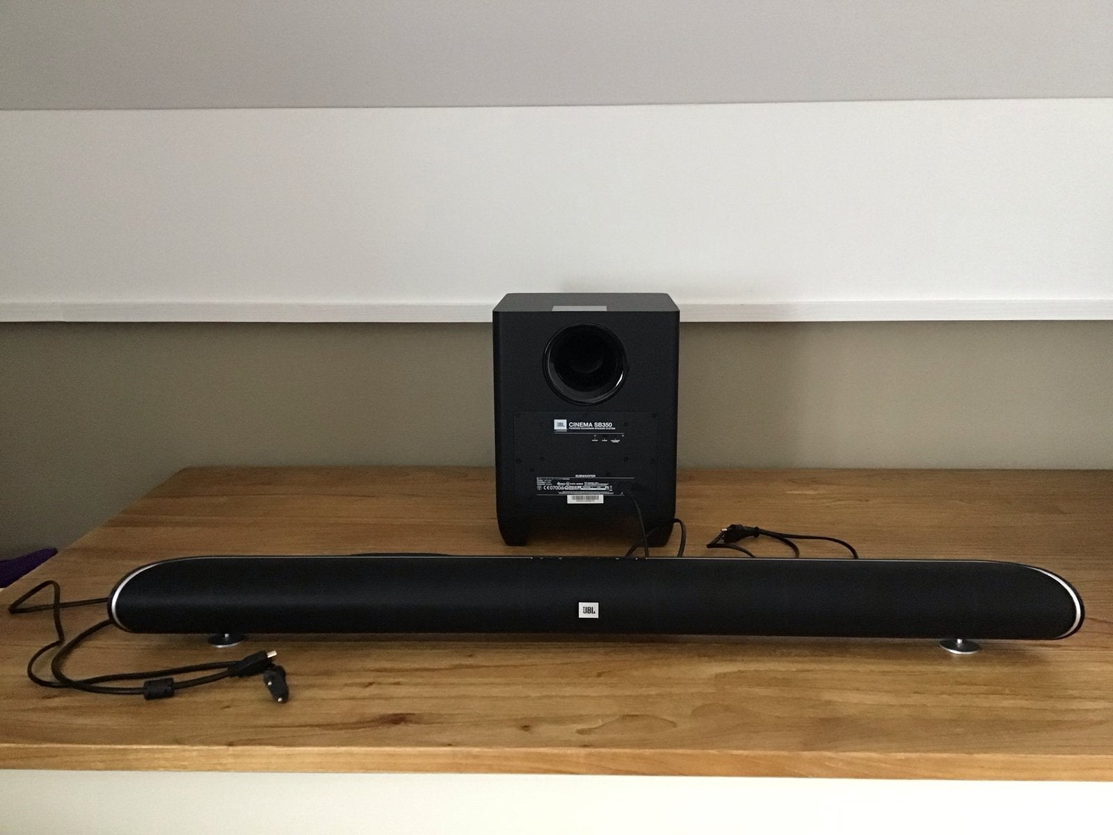 JBL Cinema SB350 Soundbar met draadloze subwoofer, Ophalen, JVC, 70 watt of meer, Overige spelers
