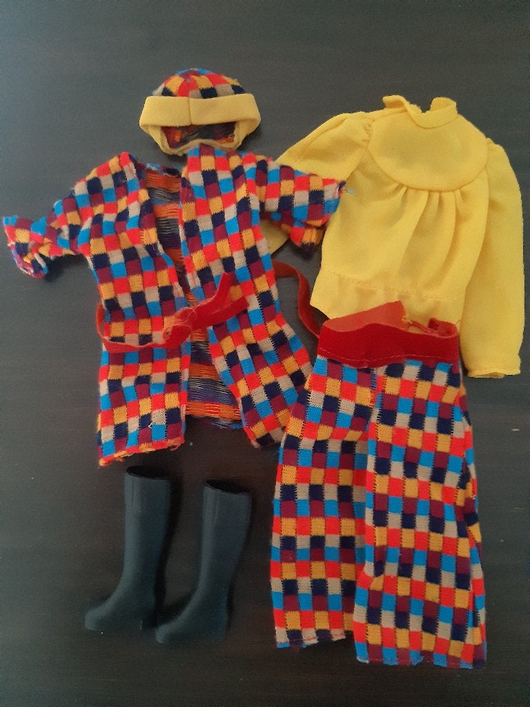 Vintage Barbie Outfit #9424 "Chic in Hosen" (Mattel, 1976), Verzamelen, Poppen, Ophalen of Verzenden, Zo goed als nieuw, Kleertjes