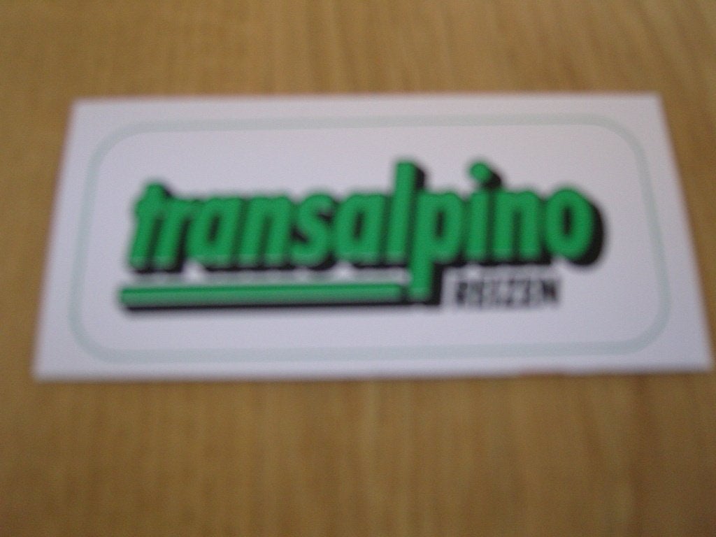 sticker logo transalpino reizen, Ophalen, Zo goed als nieuw