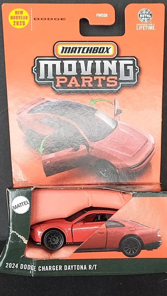 Dodge Charger Rt 2024 Matchbox Moving parts Pol, Auto, Verzenden, Nieuw, Matchbox@mattel.com