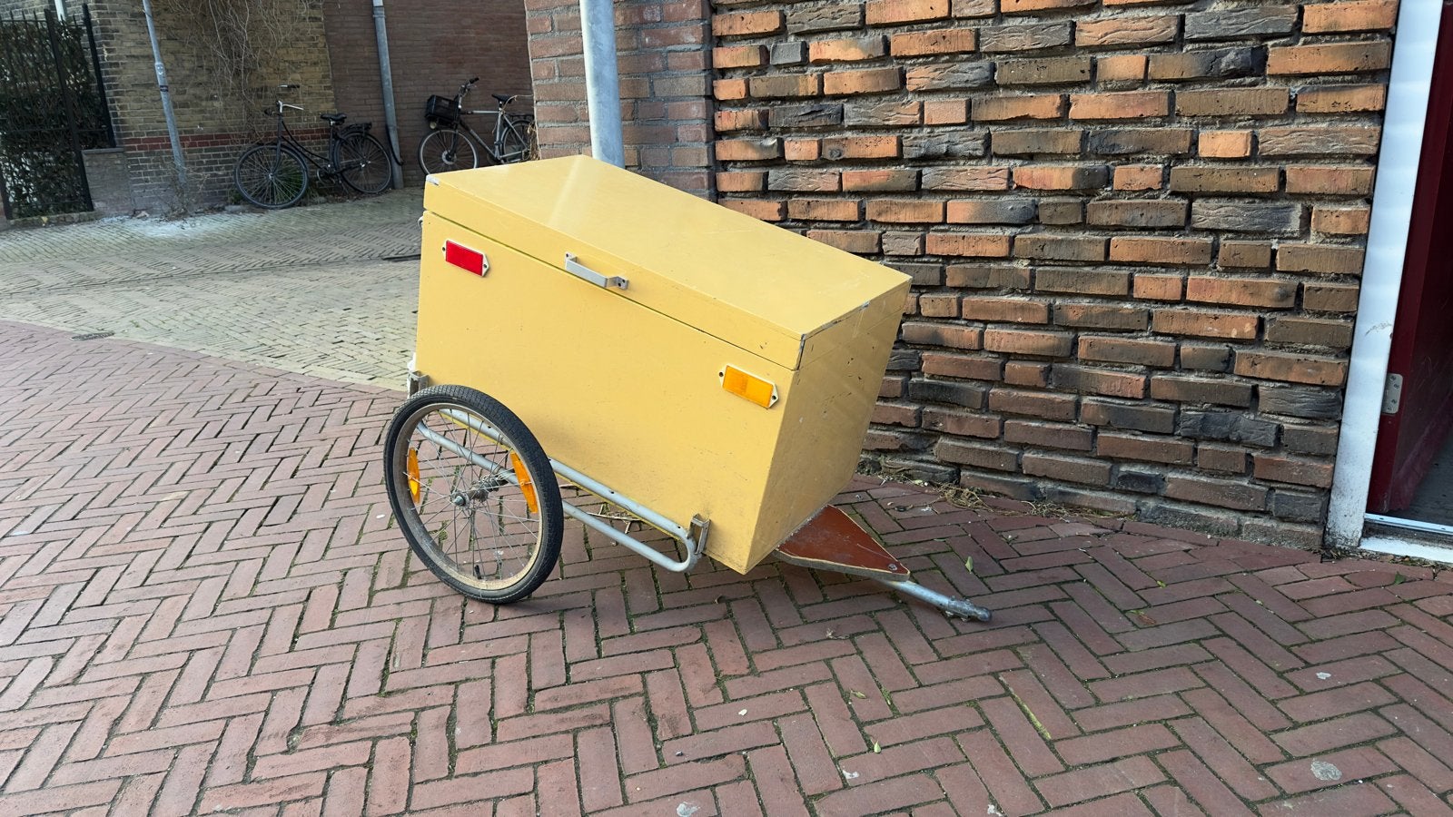 Perfecte waterdichte fietskar/aanhanger met afneembare wiele, Gebruikt, Opvouwbaar, Bagagekar, 20 tot 40 kg