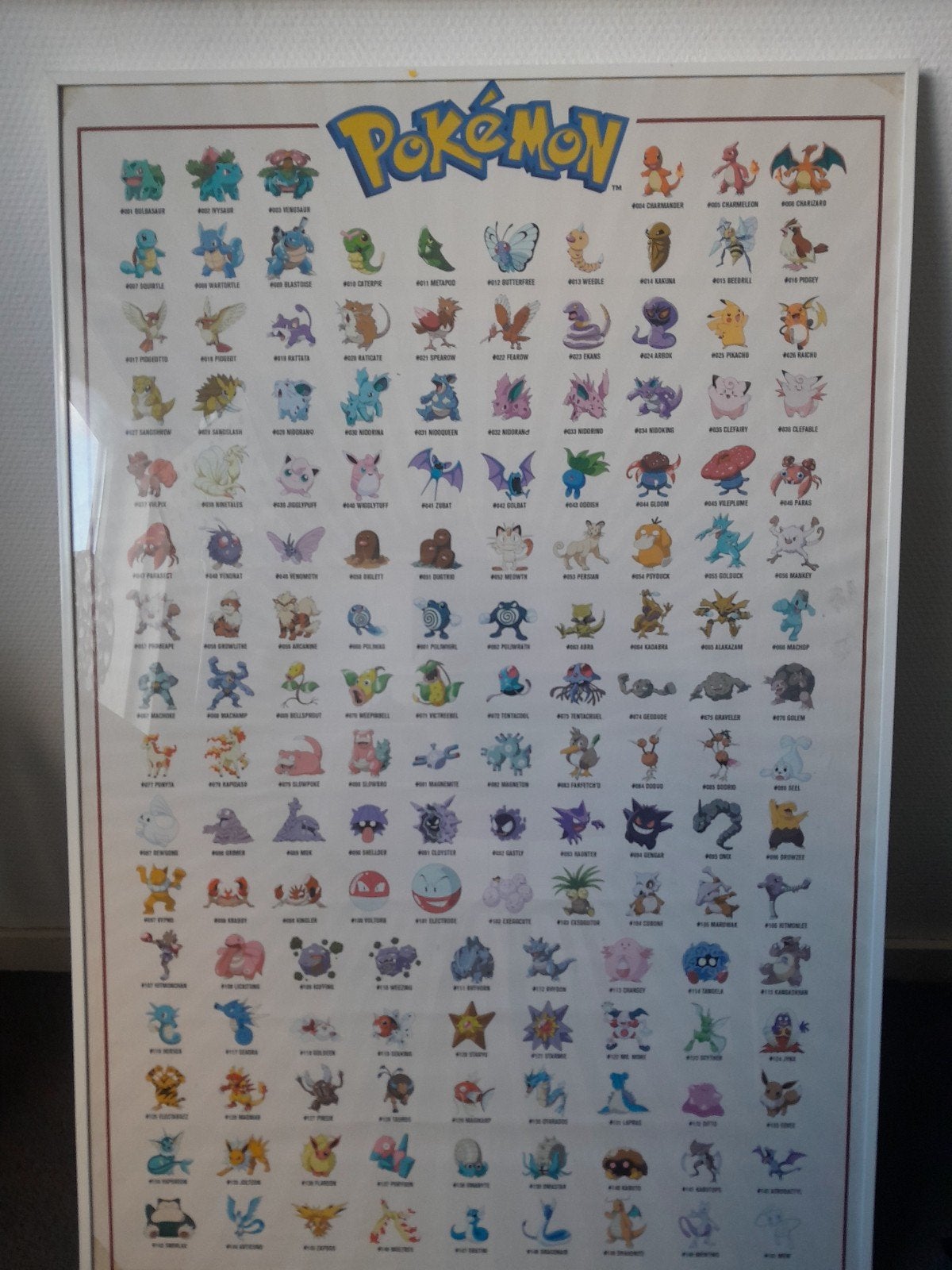 Pokémon poster met lijst - 91x61.5 cm, Verzamelen, Ophalen, Met lijst, Deurposter of groter, Overige onderwerpen