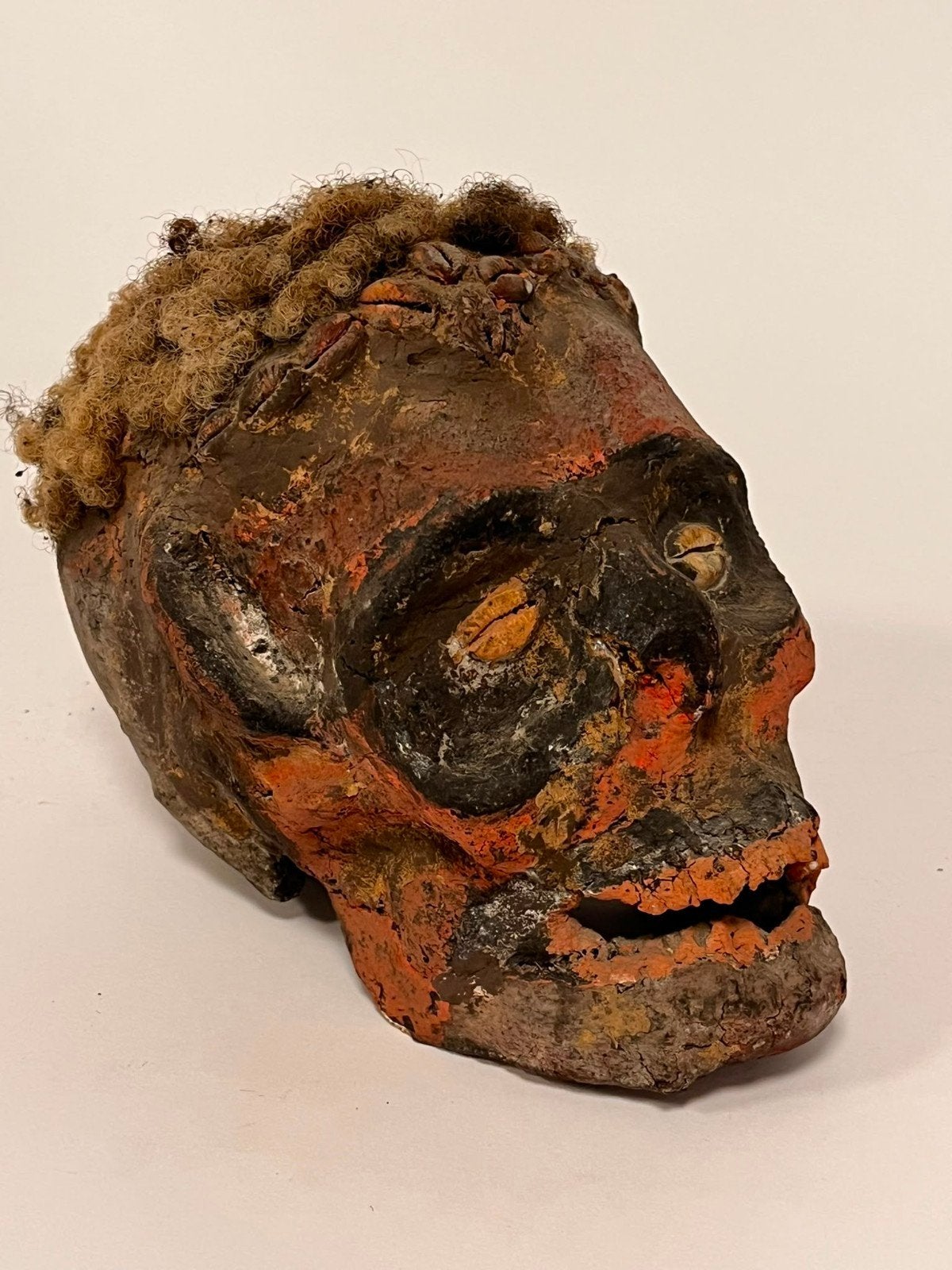 Tribale schedel uit Papoea-Nieuw-Guinea/New Britain, Natuurlijk materiaal, Overige typen, Papoea-Nieuw-Guinea, Ophalen of Verzenden