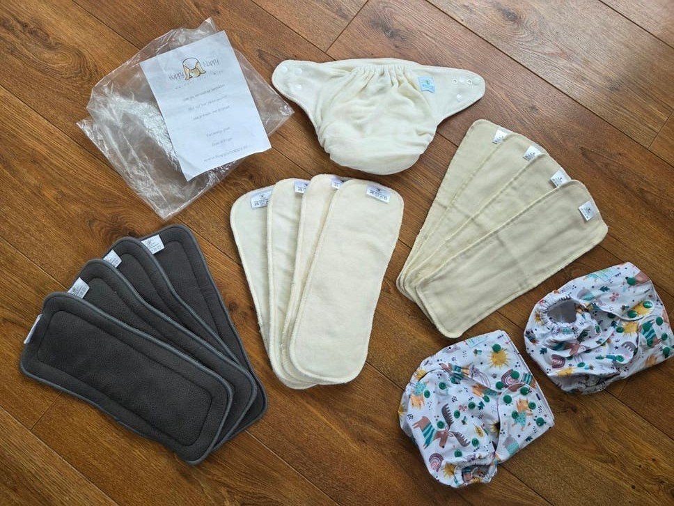 Happy Nappy wasbare luiers en inleggers - compleet pakket, Ophalen of Verzenden, Nieuw