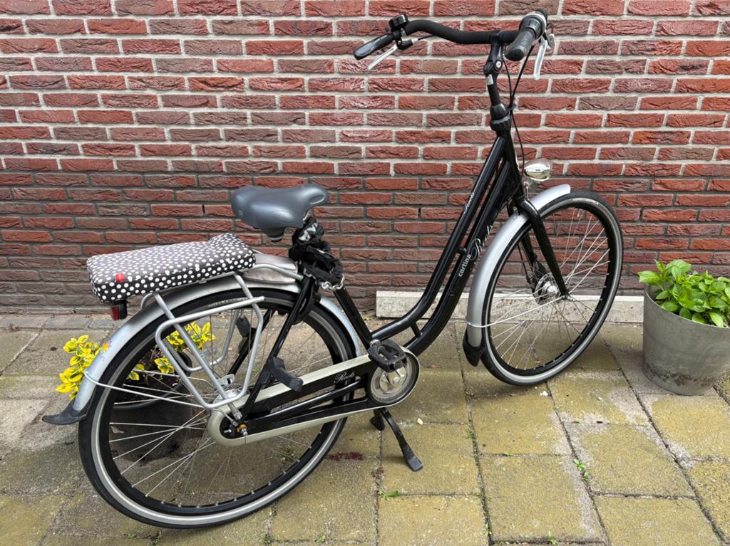 Cortina Roots Damesfiets Zwart - 7 Versnellingen, Gebruikt, Velgrem, Versnellingen, 50 tot 53 cm