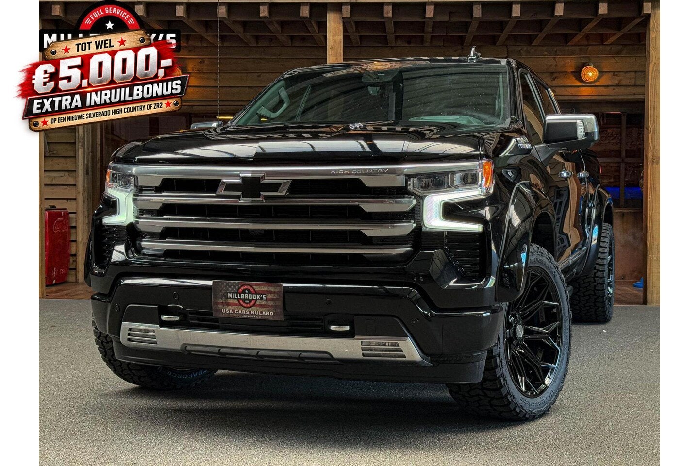 Chevrolet Silverado High Country, Widebody, 4Play velgen, LP, Auto's, Automaat, 8 cilinders, Verwarmde buitenspiegels, 4 stoelen