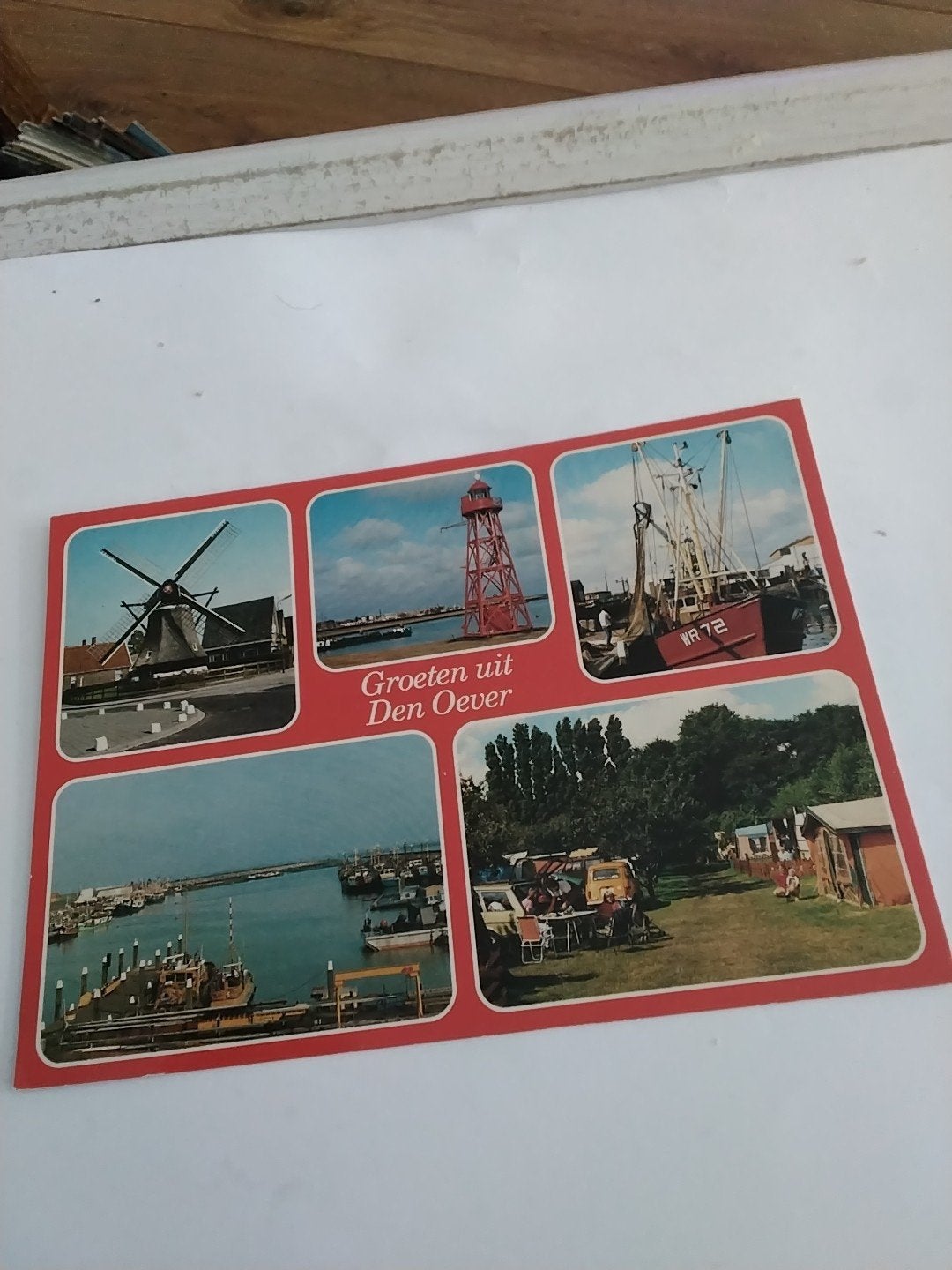 Ansichtkaart Groeten uit Den Oever - Molen, haven, vuurtoren, Ophalen of Verzenden, 1960 tot 1980, Ongelopen, Noord-Holland