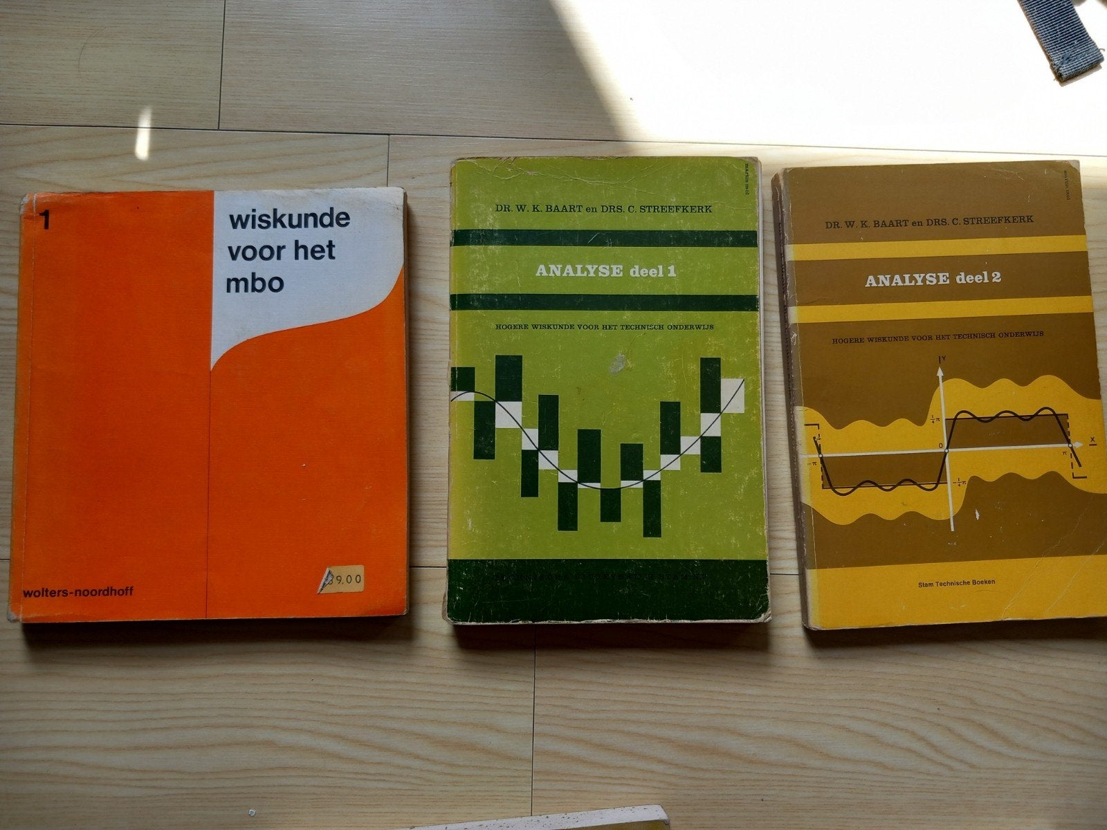 Oude wiskundeboeken (3 stuks), W.K. Baart, C. Streefkerk, Wolters-Noordhoff, Wiskunde A, Ophalen, Gelezen