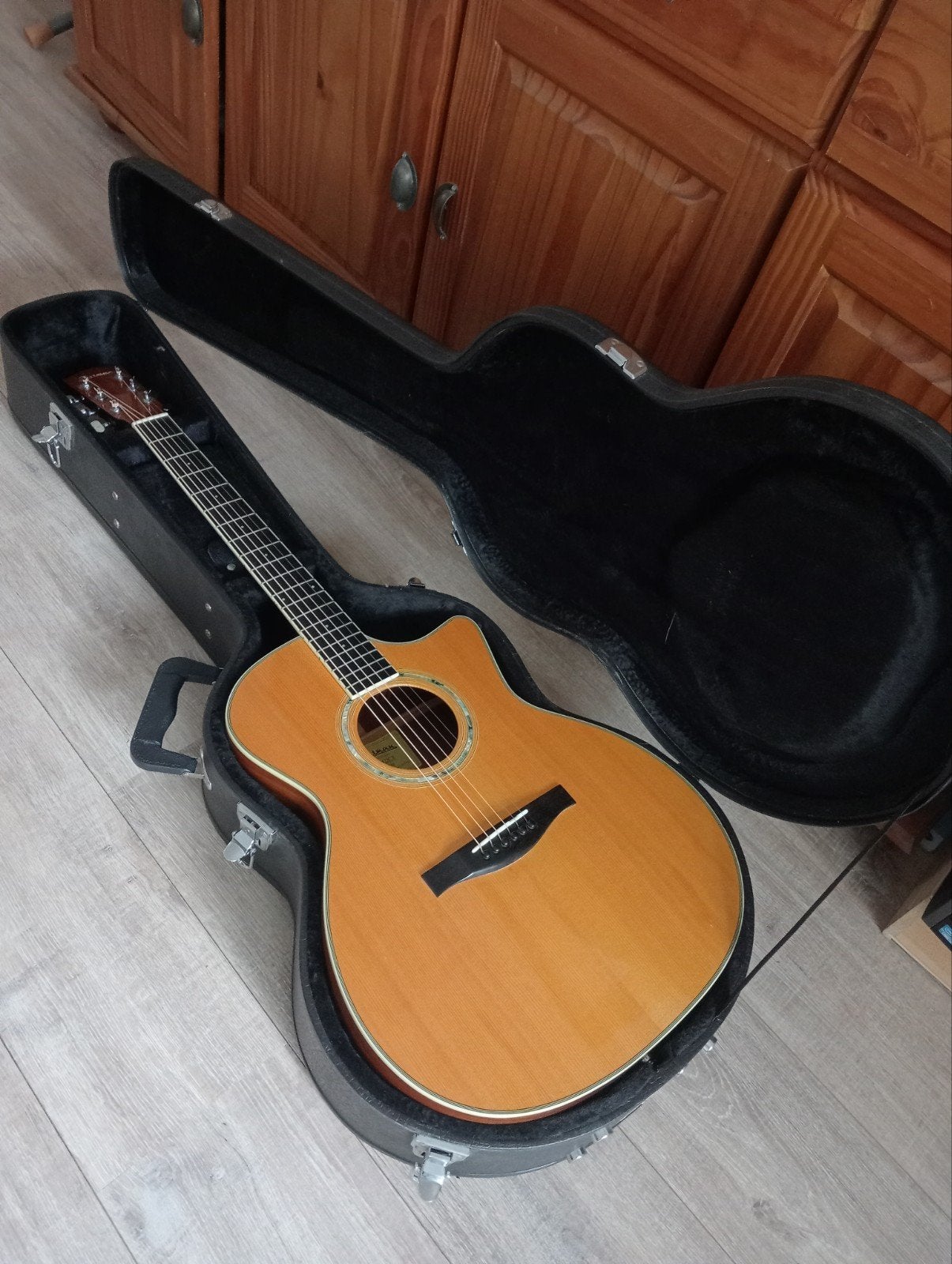 Eastman AC422CE Westerngitaar met koffer, Ophalen, Zo goed als nieuw, Western- of Steelstringgitaar, Met (piezo-)element