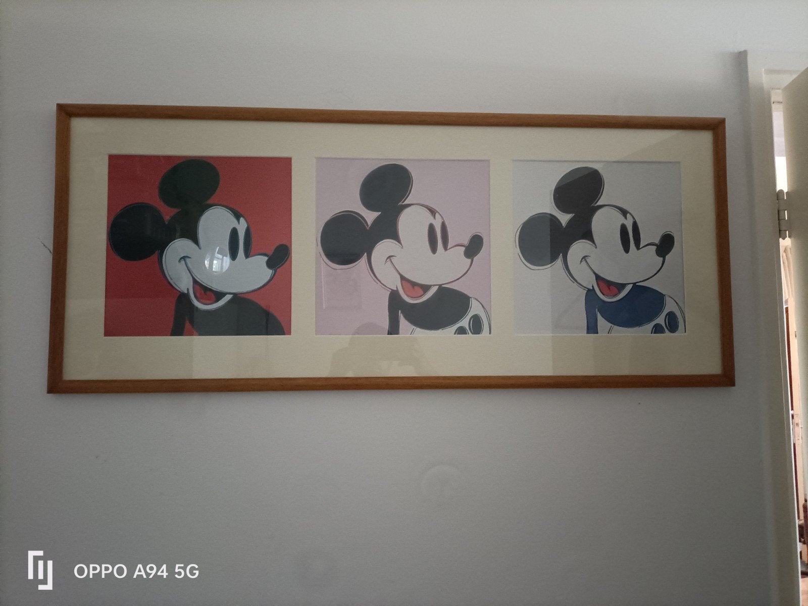 Andy Warhol Micky mouse, Ophalen of Verzenden, Print, Achter glas