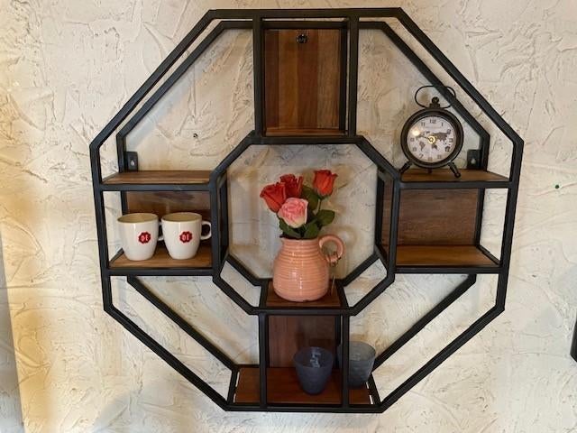 Wandrek Octagon Mangohout, leverbaar in 80 cm., Ophalen of Verzenden, Nieuw