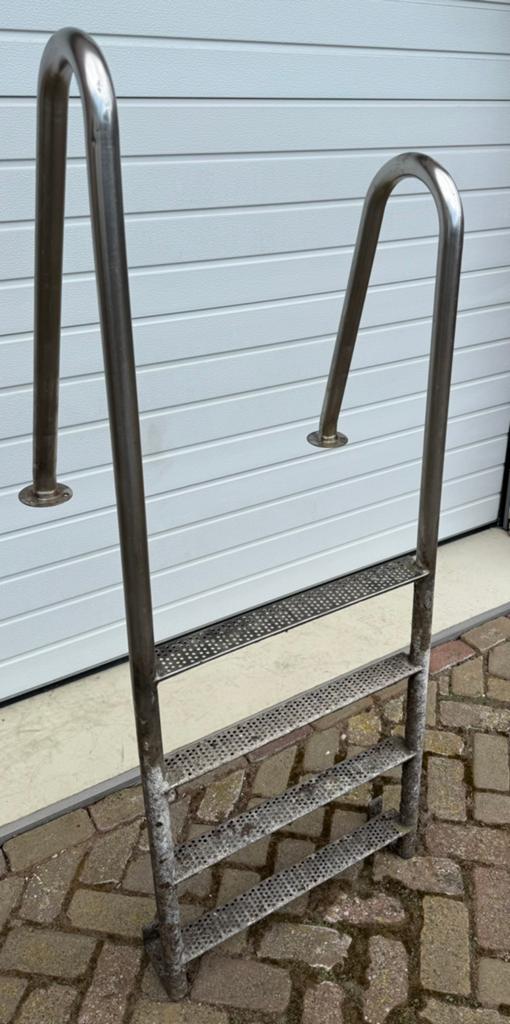 Zwemtrap steiger RVS, Ophalen, Gebruikt